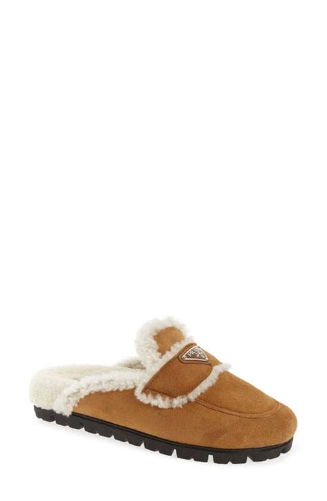 prada nylon slipper|Prada fuzzy slippers.